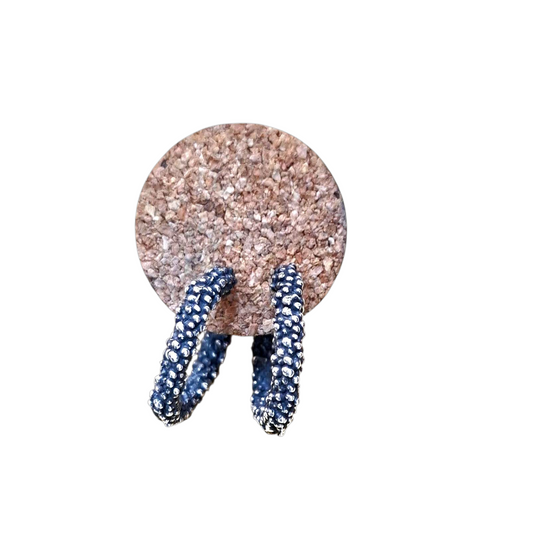 Aros Burbujas completas de plata oxidada