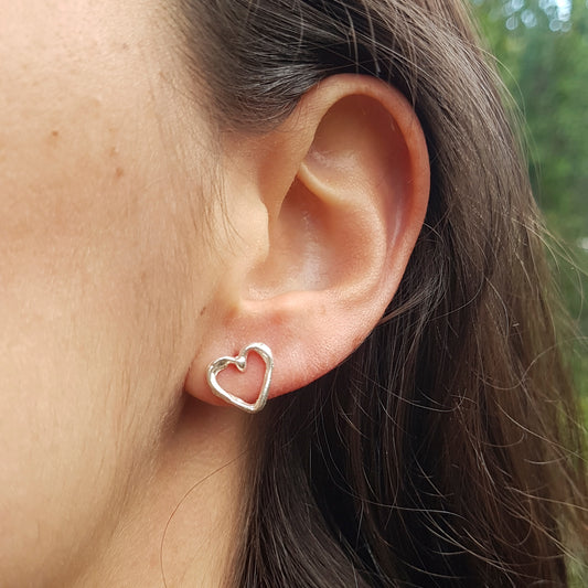 Pendientes Corazones de plata