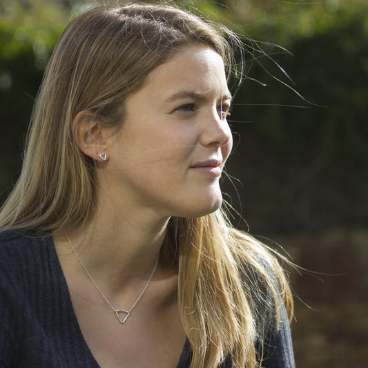 Pendientes Triángulo de plata