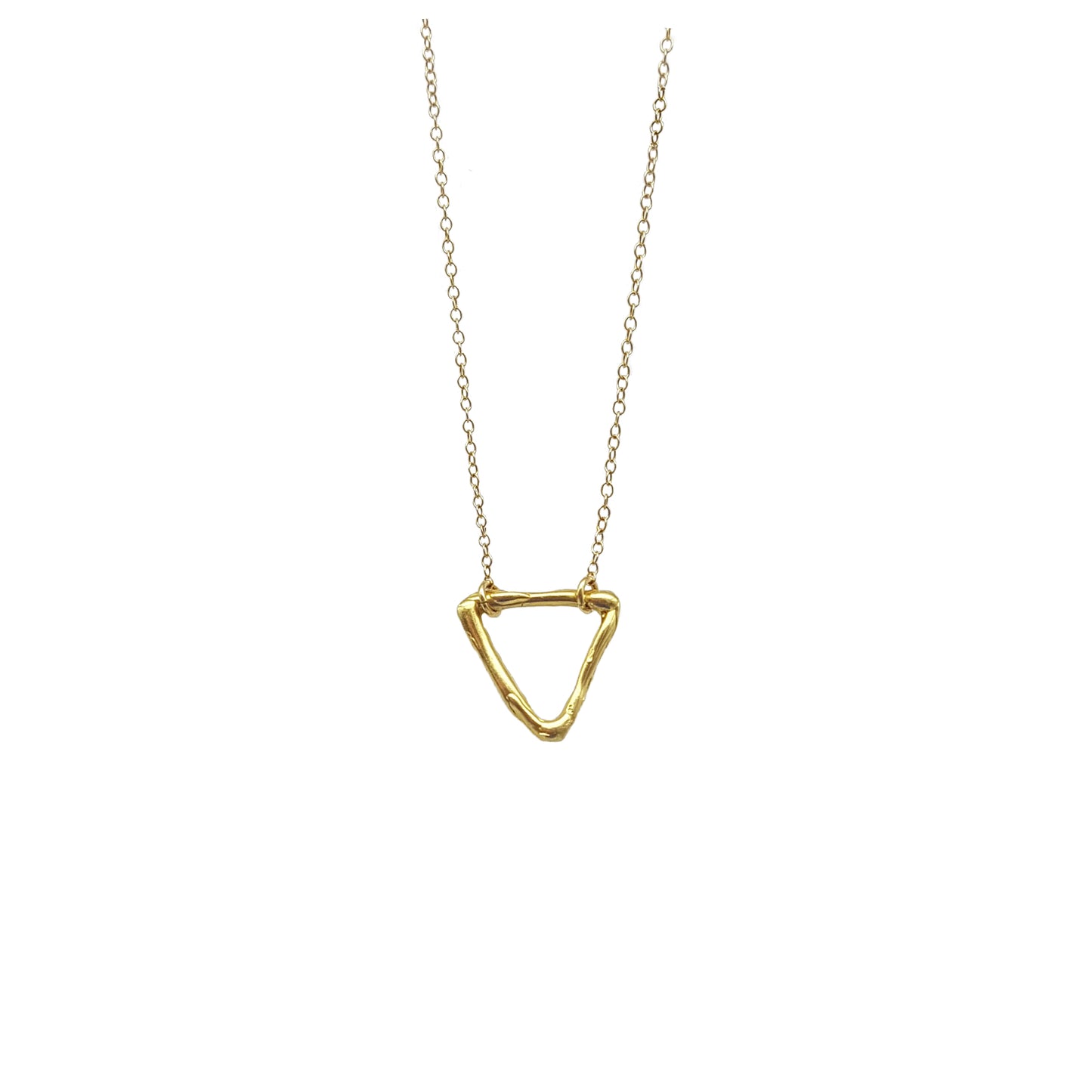 Collar Triángulo de plata chapada en oro