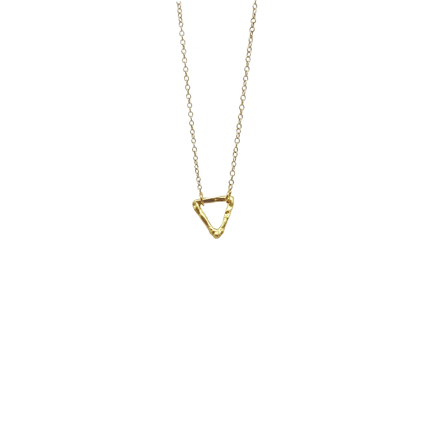 Collar Triángulo de plata chapada en oro