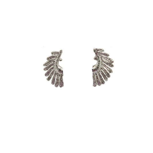 Pendientes Bordado Alas de plata