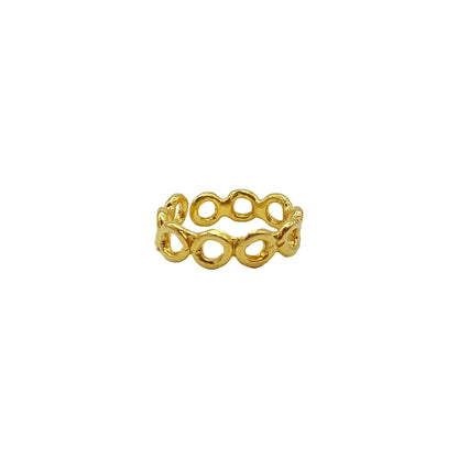 Anillo Cambodja de plata chapada en oro
