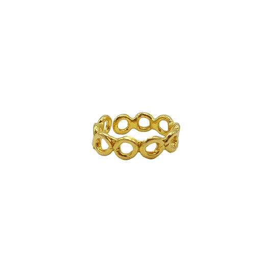 Anillo Cambodja de plata chapada en oro