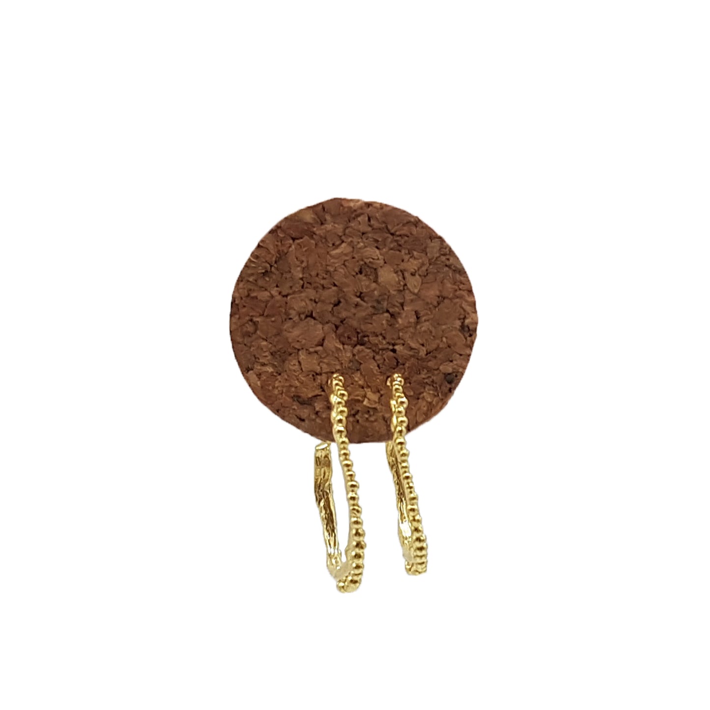 Aros Burbujas ordenadas de plata chapada en oro de 18k