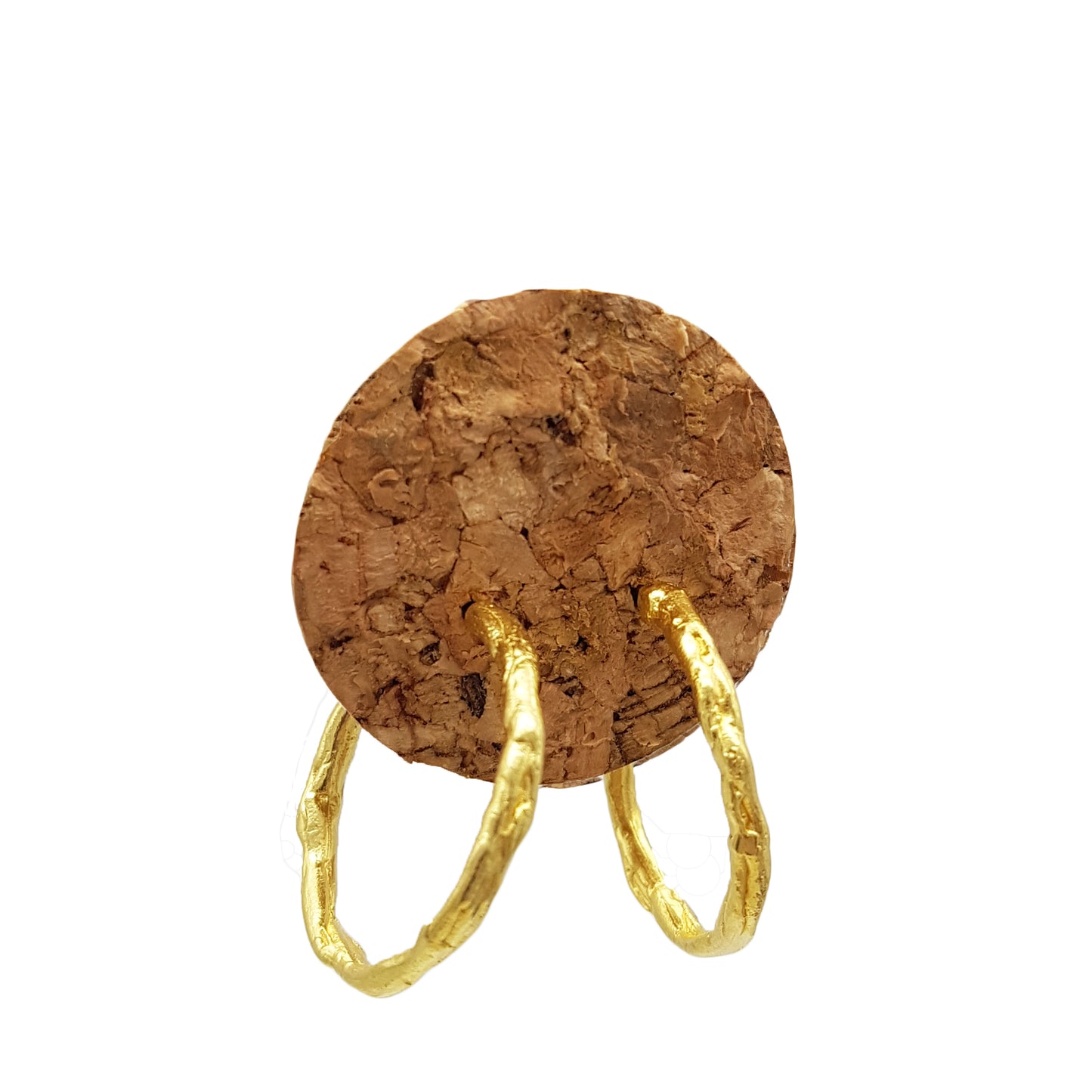 Aros de plata chapada en oro de 18k