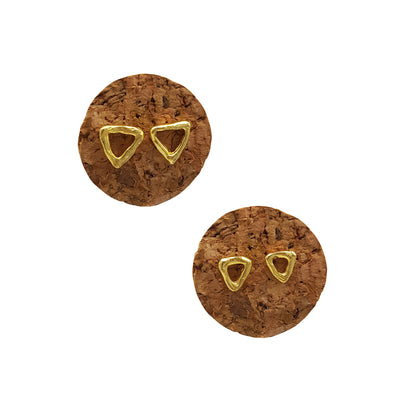 Pendientes Triángulo de plata chapada en oro