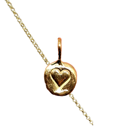 Collar Amuleto de plata chapada en oro