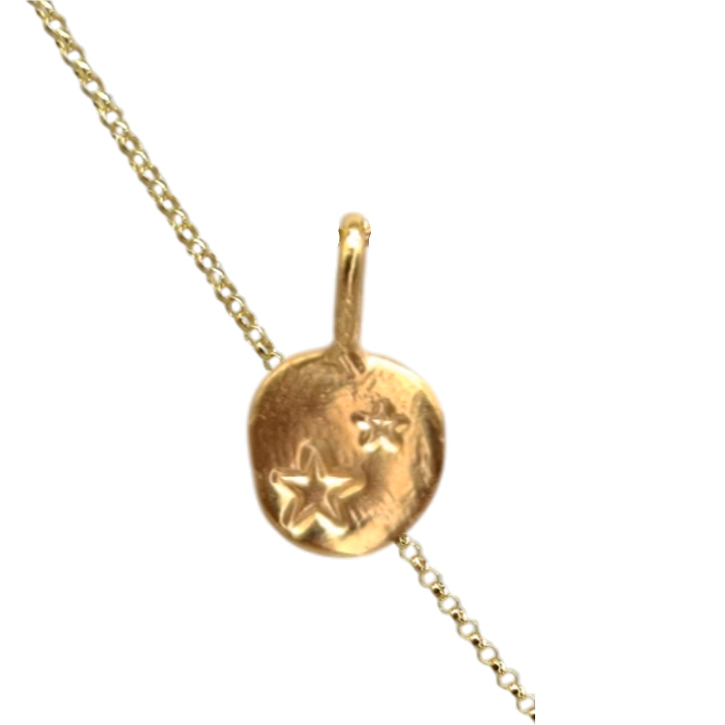 Collar Amuleto de plata chapada en oro