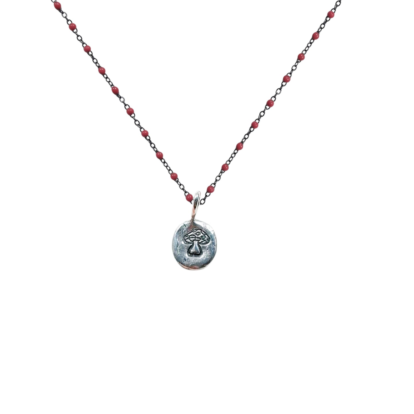Collar Amuleto de plata oxidada