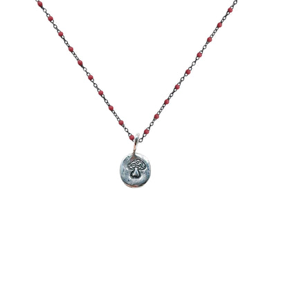 Collar Amuleto de plata oxidada