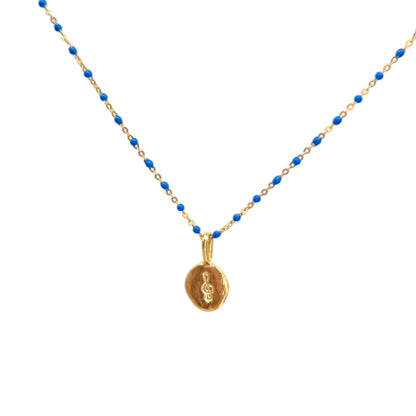 Collar Amuleto de plata chapada en oro
