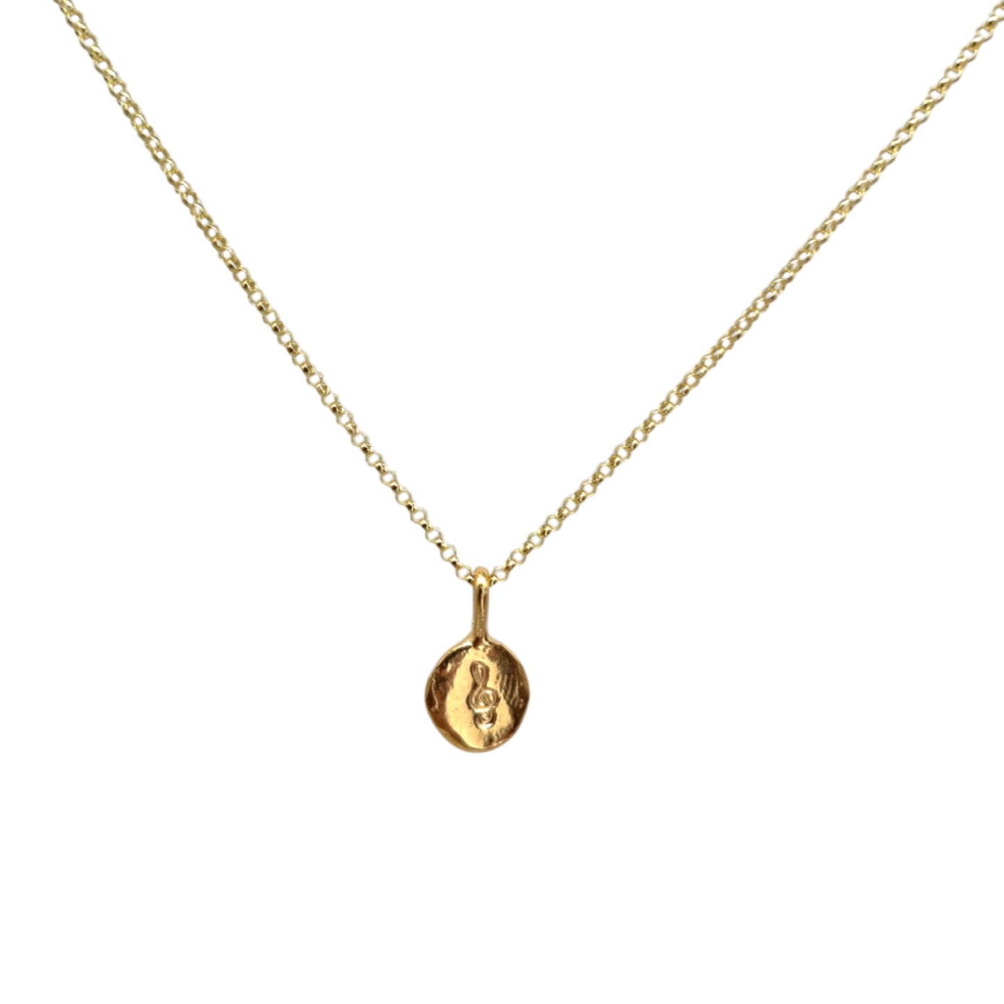 Collar Amuleto de plata chapada en oro