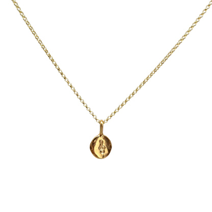 Collar Amuleto de plata chapada en oro