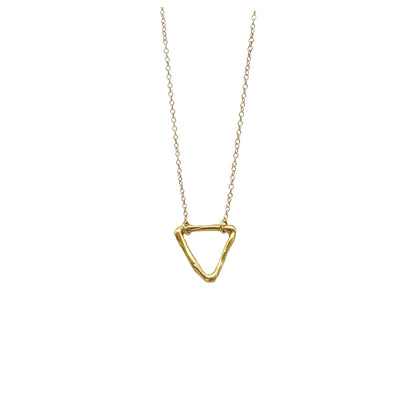 Collar Triángulo de plata chapada en oro