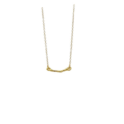 Collar Pals horizontal plata chapada en oro de 18k