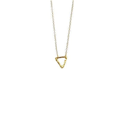 Collar Triángulo de plata chapada en oro