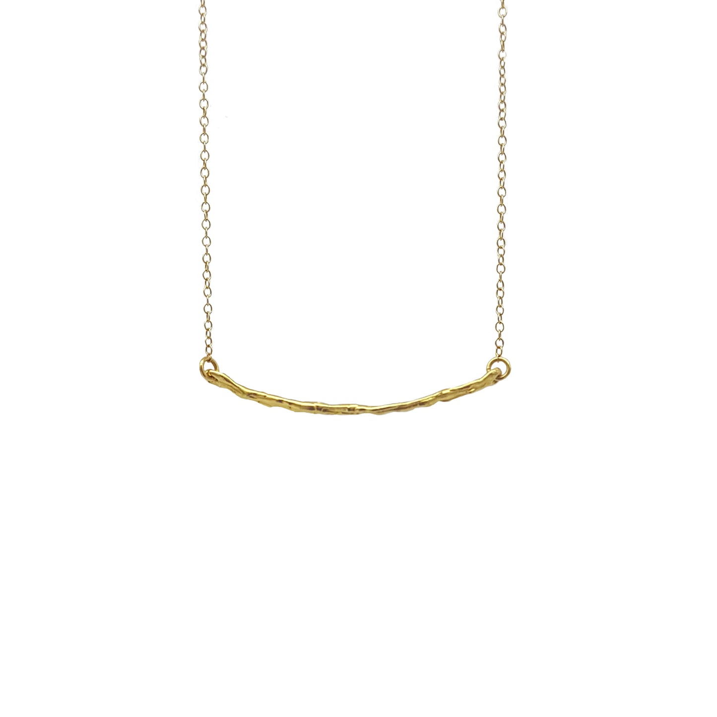 Collar Pals horizontal plata chapada en oro de 18k