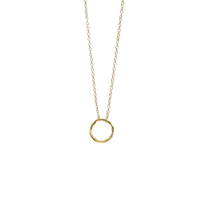 Collar Círculo de plata chapada en oro de 18k