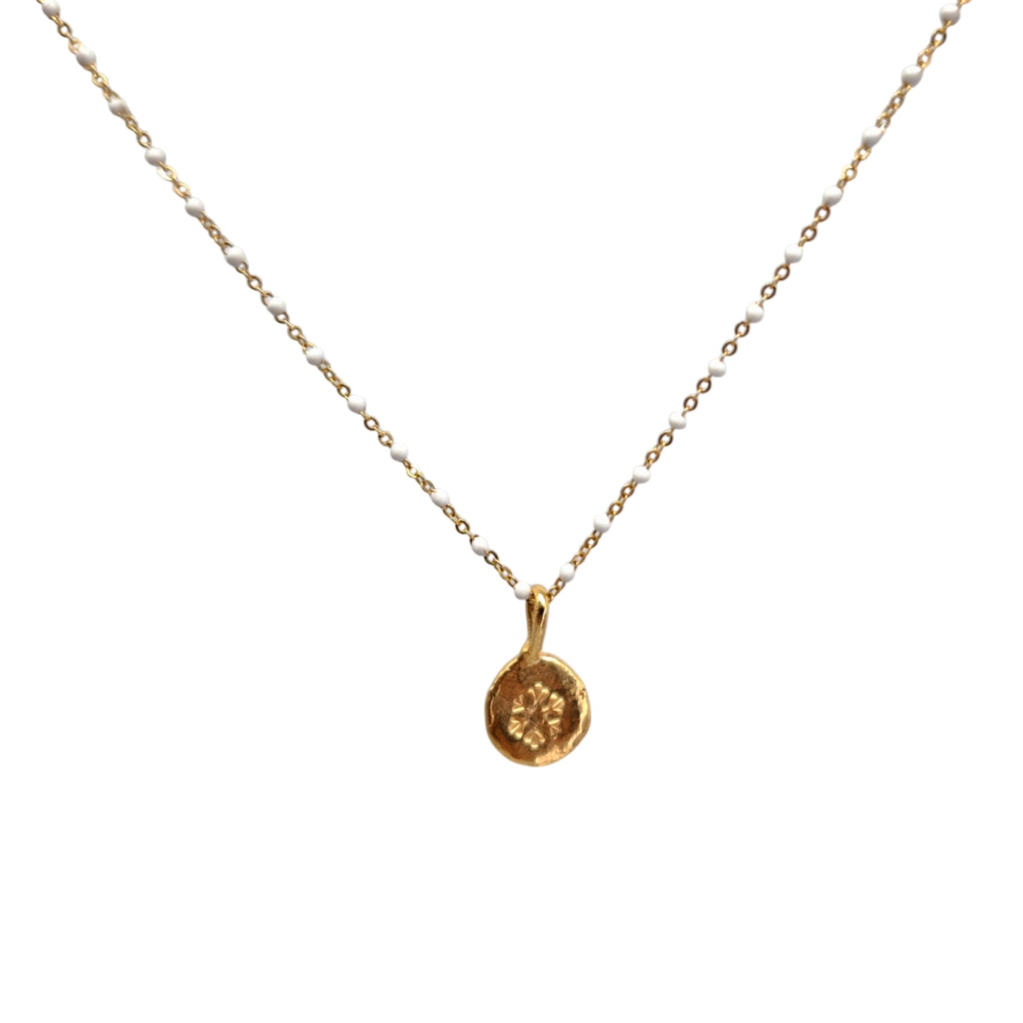 Collar Amuleto de plata chapada en oro