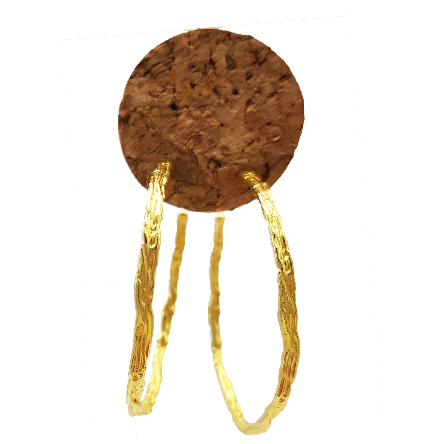 Aros de plata chapada en oro de 18k