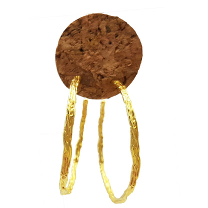 Aros de plata chapada en oro de 18k