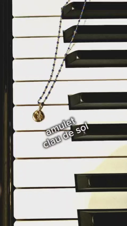 Collar Amuleto de plata chapada en oro