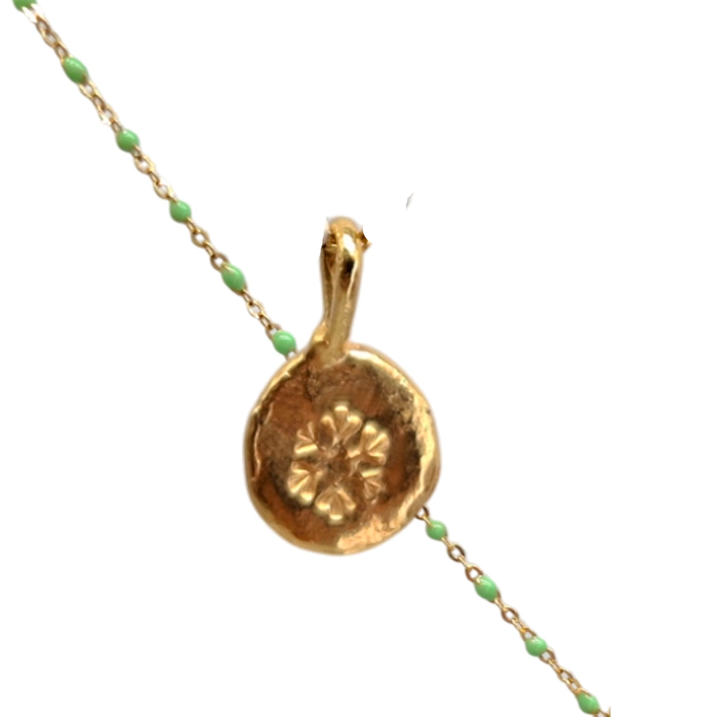 Collar Amuleto de plata chapada en oro